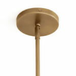 Alain Farmhouse Cooper Ribbed Glass Pendant Light