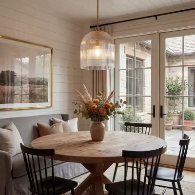 Alain Farmhouse Cooper Ribbed Glass Pendant Light For Dining Room & Kitchen