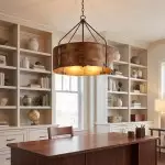 Ojaswi Rustic Bronze Industrial Pendant Light with Drum Shade