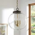 Nivara Rattan Linen Double Drum Pendant Light
