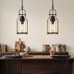 Eryxis Industrial Vintage Iron Glass Jar Pendant Light