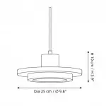 Kassia Wabi-Sabi Travertine Disc LED Pendant Light