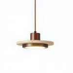 Kassia Wabi-Sabi Travertine Disc LED Pendant Light