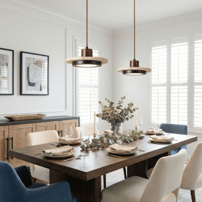 Kassia Wabi-Sabi Travertine Disc LED Pendant Light