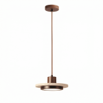 Kassia Wabi-Sabi Travertine Disc LED Pendant Light