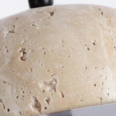 Analeigh Modern Travertine Dome Wall Sconce