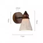 Jericho Minimalist Travertine Tapered Wall Light