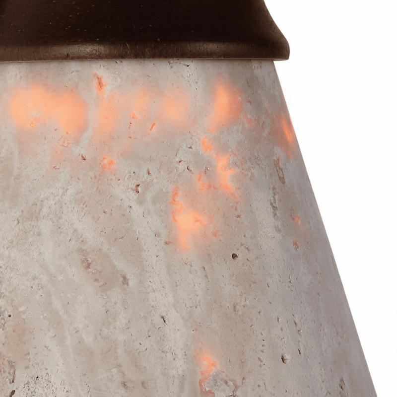 Jericho Wabi-Sabi Travertine Wood Tapered Wall Light
