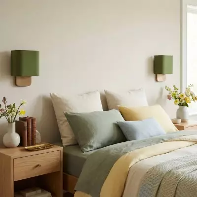 Ondine Modern Linen Fabric Shade Wall Sconce