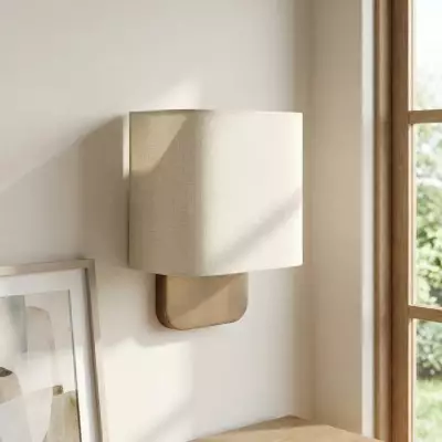 Ondine Modern Linen Fabric Shade Wall Sconce