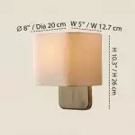 Ondine Modern Linen Fabric Shade Wall Sconce