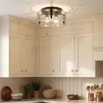 Ozu Modern Water Ripple Glass Drum Flush Mount Light