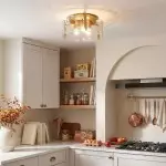 Ozu Modern Water Ripple Glass Drum Flush Mount Light