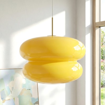 Josie Cream Bauhaus Opal Glass Pendant Light