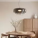 Zaire Bowl Shaped Layer Stained Glass Pendant Light