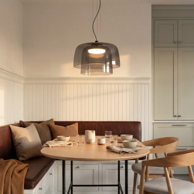 Zaire Bowl Shaped Layer Stained Glass Pendant Light