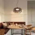 Zaire Bowl Shaped Layer Stained Glass Pendant Light