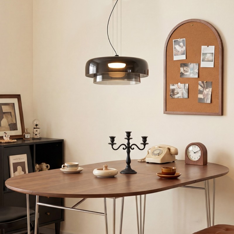 Zaire Bowl Shaped Layer Stained Glass Pendant Light