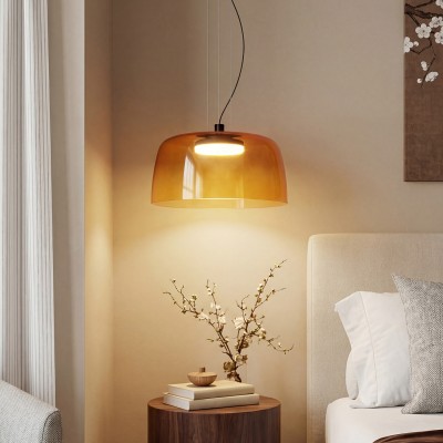 Zaire Bowl Shaped Layer Stained Glass Pendant Light