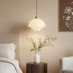 Ritika Vintage Art Cream Multi-Shape Glass Pendant Light