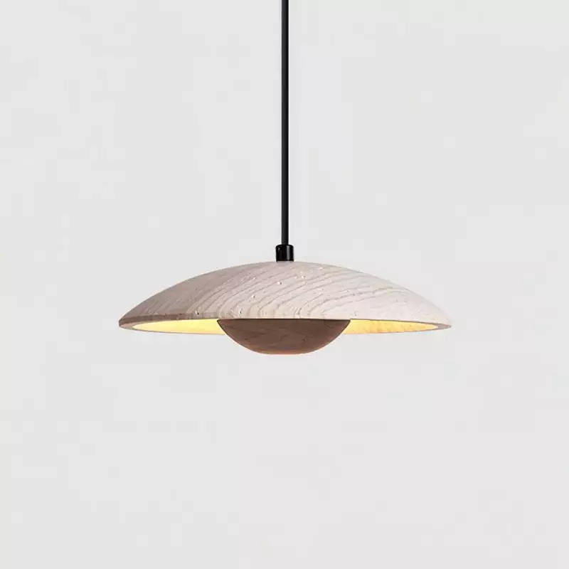 Kendra Cream Travertine UFO Pendant Lamp