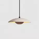 Kendra Cream Travertine UFO Pendant Lamp
