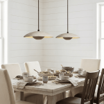 Kendra Cream Travertine UFO Pendant Lamp