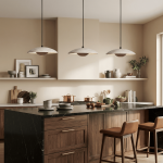 Kendra Cream Travertine UFO Pendant Lamp