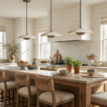 Kendra Cream Travertine UFO Pendant Lamp