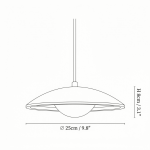 Kendra Cream Travertine UFO Pendant Lamp