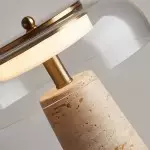 Camryn Nordic Travertine Dome Table Lamp