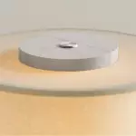 Ilona Modern Travertine Fabric Shade Table Lamp