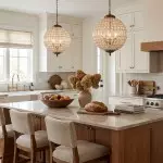 Dion Luxury French Antique Brass Crystal Globe Chandelier