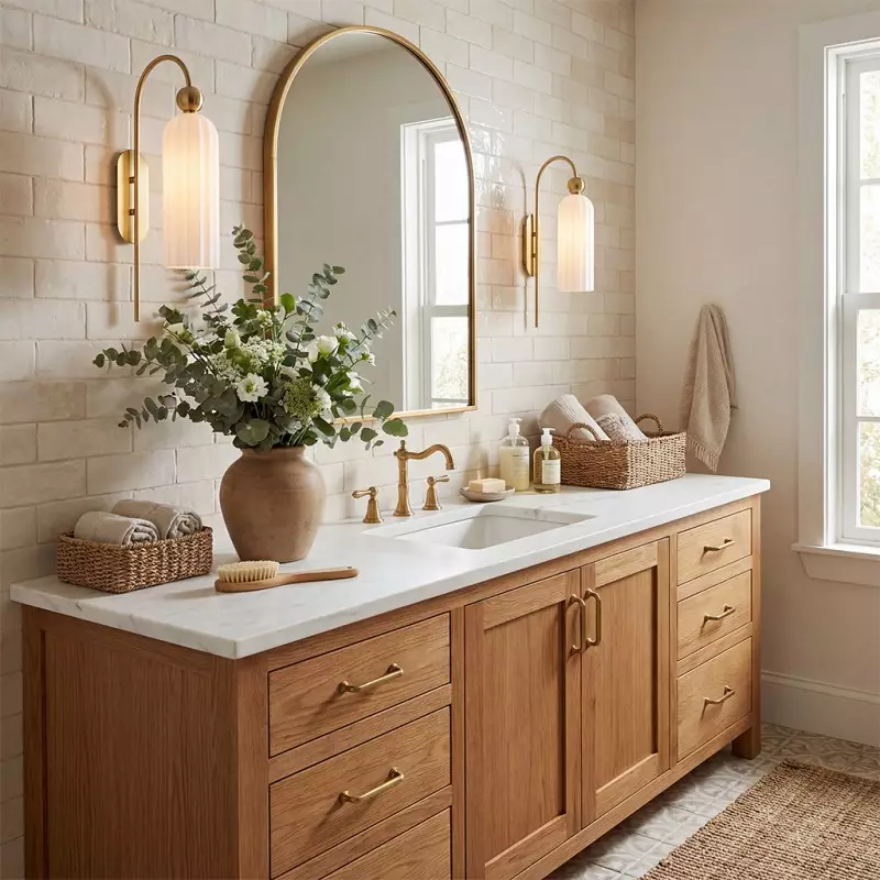 Emrys Modern Gold Fluted Glass Cylinder Sconce