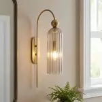 Orynth Vintage Solid Brass Wet Rated Lantern Sconce