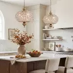 Dion Luxury Antique Brass French Country Crystal Large Chandelier