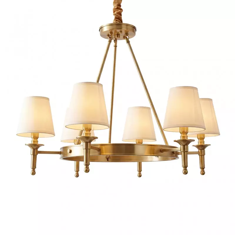 Yasmin Antique Brass Wagon Wheel Chandelier