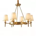 Yasmin Antique Brass Wagon Wheel Chandelier