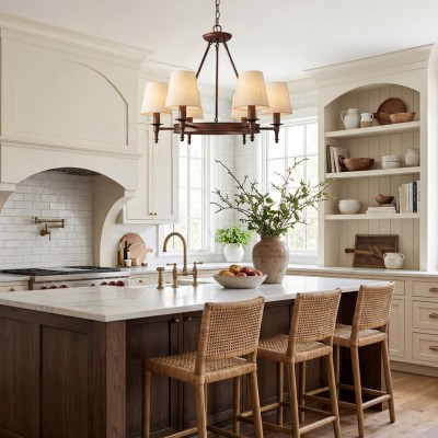 Yasmin Antique Brass Wagon Wheel Chandelier