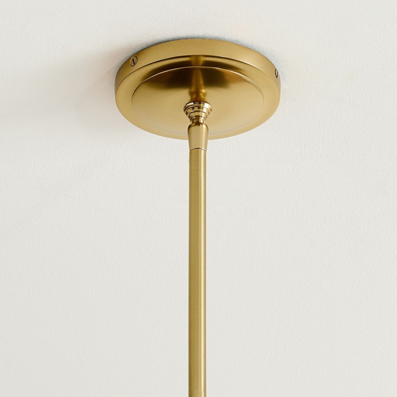 Brenna Modern Brass Cast Glass Dome Pendant Light