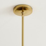 Brenna Modern Brass Cast Glass Dome Pendant Light