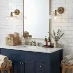 Dafne Vintage Brass Fluted Glass Wall Sconce