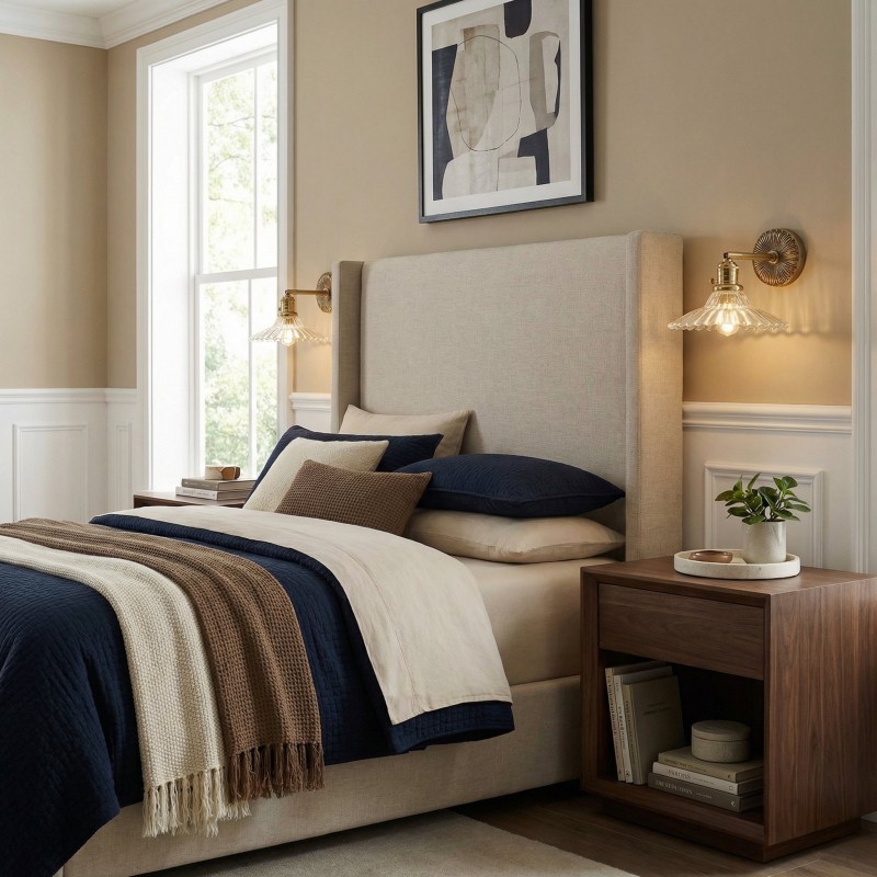 Dafne Vintage Brass Flower Glass Wall Sconce