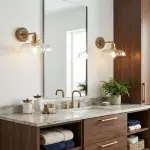 Dafne Vintage Brass Fluted Glass Wall Sconce