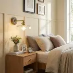 Dafne Vintage Brass Fluted Glass Wall Sconce