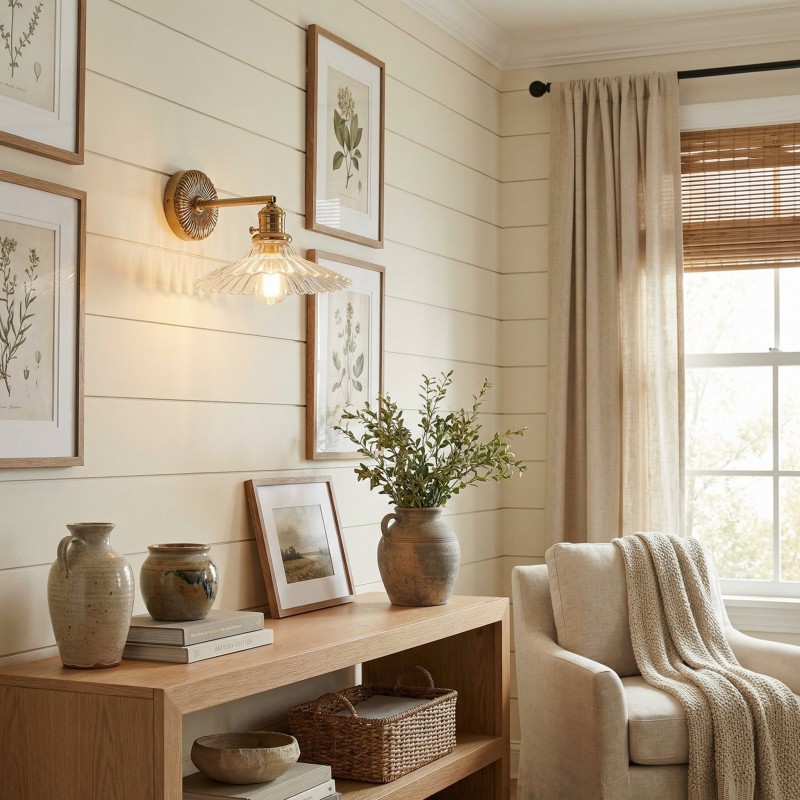 Dafne Vintage Brass Flower Glass Wall Sconce