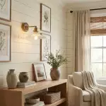 Dafne Vintage Brass Flower Glass Wall Sconce