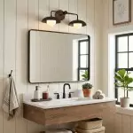 Katya Mid-century Wood Metal Double Dome Wall Sconce