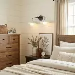 Katya Minimalist Wood Metal Double Dome Wall Sconce