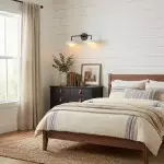 Katya Mid-century Wood Metal Double Dome Wall Sconce